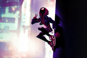 Miles Morales Beyond The Cityscape (1280x1024) Resolution Wallpaper