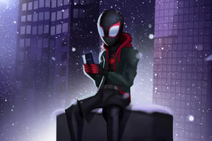 Miles Morales Echoes Of Justice (1600x1200) Resolution Wallpaper