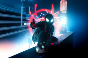 Miles Morales Hero Rise (320x240) Resolution Wallpaper