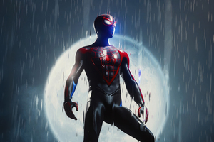 Miles Morales Heroic Young Avenger (1360x768) Resolution Wallpaper