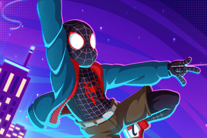 Miles Morales In Action Wallpaper