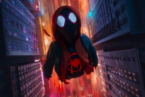 Miles Morales In Spider Man Into The Spider Verse Movie 2018 Wallpaper