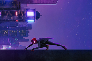 Miles Morales In Spider Man Into The Spider Verse Movie Art