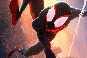 Miles Morales In Spiderman Across The Spider Verse 2023 5k Wallpaper