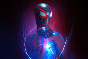 Miles Morales Spiderman 2 5k (2048x2048) Resolution Wallpaper