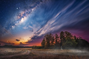 Milky Way Night Sky Stars Wallpaper