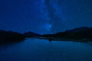 Milky Way Over Perfect Mountain Lake Wallpaper