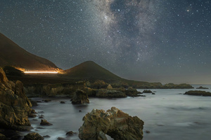 Milky Way Over The Silent Coast (1280x800) Resolution Wallpaper