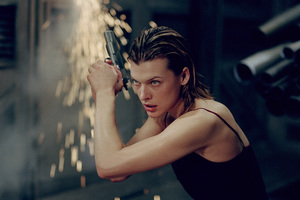 Milla Jovovich In Resident Evil (1600x900) Resolution Wallpaper