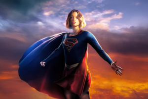 Milly Alcock As Supergirl Protector (2560x1080) Resolution Wallpaper