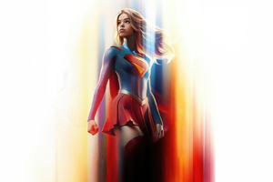 Milly Alcock As Supergirl Watches Over The World (2932x2932) Resolution Wallpaper