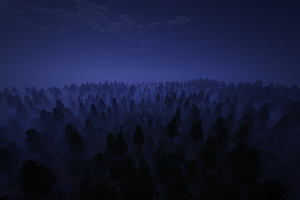 Minecraft Night In The Woods 4k (320x240) Resolution Wallpaper