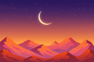 Minimal Night In Mountains 5k (1680x1050) Resolution Wallpaper