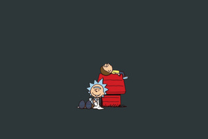 Minimal Rick And Morty (1024x768) Resolution Wallpaper