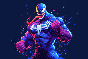 Minimalistic Menace Venom (1280x720) Resolution Wallpaper