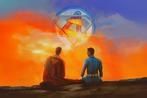 Mister Fantastic X Superman (1280x1024) Resolution Wallpaper