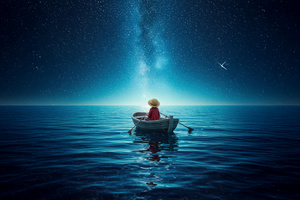 Monkey D Luffy In Sea Peace (1280x720) Resolution Wallpaper