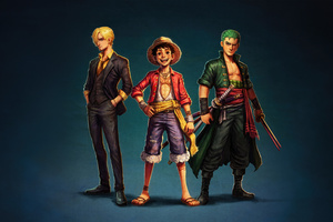 Monkey D Luffy Zoro And Sanji One Piece (3840x2160) Resolution Wallpaper