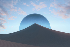 Morning In Dunes Manipulation (2560x1440) Resolution Wallpaper