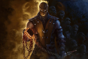 Mortal Kombat Scorpion Inferno The Fury Of The Undying (1400x1050) Resolution Wallpaper