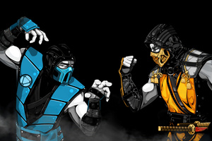 Mortal Kombat Sub Zero Vs Scorpion (320x240) Resolution Wallpaper