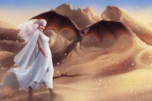 Mother Of Dragons Art 4k