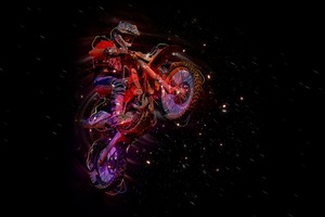 Motorbike Stunter Artistic 5k (2048x2048) Resolution Wallpaper