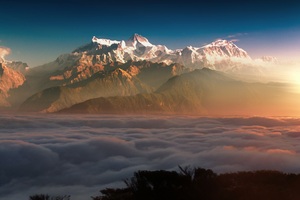 Mountain Landscape Clouds 8k (1280x800) Resolution Wallpaper
