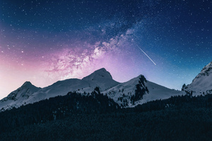 Mountain Milky Way Galaxy (1400x900) Resolution Wallpaper