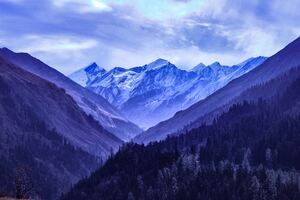Mountain Range Blue 5k (320x240) Resolution Wallpaper