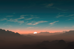 Mountain Valley Sunset 5k Wallpaper