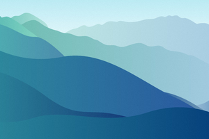 Mountains Minimal Blue Day 5k (2048x2048) Resolution Wallpaper