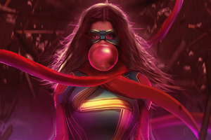 Ms Marvel Illustration Poster
