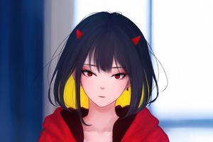 MX Shimmer Red Eyes Anime Girl Wallpaper