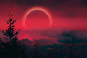 Narrow Eclipse (2880x1800) Resolution Wallpaper