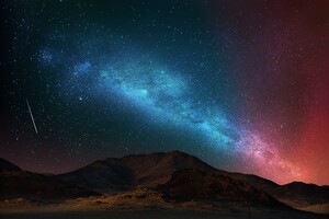 Nature Scenery Colorful Stars Space (320x240) Resolution Wallpaper