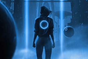 Neon Guardian Keeper Of The Future (1024x768) Resolution Wallpaper