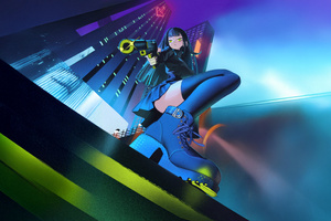 Neon Hunter Shadow Of The Skyline (1440x900) Resolution Wallpaper