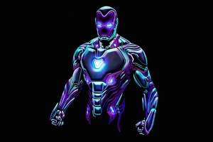 Neon Iron Man4k (3840x2400) Resolution Wallpaper