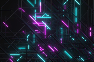 Neon Lights Abstract 8k