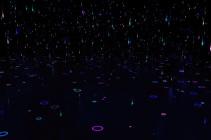 Neon Rain Abstract Dark 4k (2932x2932) Resolution Wallpaper