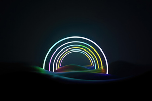 Neon Rainbow Art 4k Wallpaper