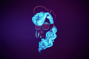 Neonwave Girl Portrait 5k Wallpaper