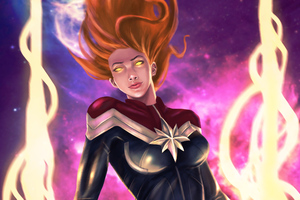 New Captain Marvel Arts (1152x864) Resolution Wallpaper