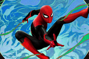 New Spiderman Far From Home Art (320x240) Resolution Wallpaper