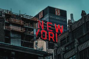 New York Logo Glowing 4k
