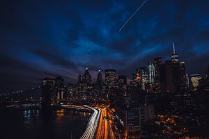 Newyork Night Buildings 4k