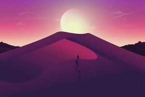Night Of Desert (1366x768) Resolution Wallpaper