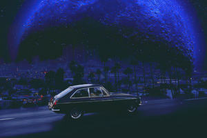 Night Ride In Blue Planet 4k Wallpaper