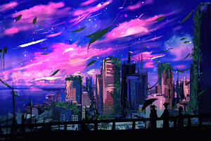 Night Sky Digital Art 4k (1600x900) Resolution Wallpaper
